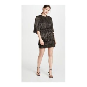 IRO Cuzco Pleated Metallic Minidress